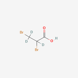 molecular formula C3H4Br2O2 B570911 2,3-Dibromopropionic-2,3,3-D3 acid CAS No. 117662-58-5