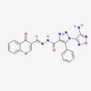 molecular formula C21H14N8O4 B5709119 1-(4-amino-1,2,5-oxadiazol-3-yl)-N'-[(4-oxo-4H-chromen-3-yl)methylene]-5-phenyl-1H-1,2,3-triazole-4-carbohydrazide 