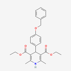 molecular formula C26H29NO5 B5709160 diethyl 4-[4-(benzyloxy)phenyl]-2,6-dimethyl-1,4-dihydro-3,5-pyridinedicarboxylate 