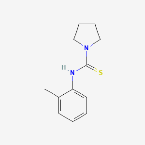 molecular formula C12H16N2S B5709163 N-(2-methylphenyl)-1-pyrrolidinecarbothioamide 