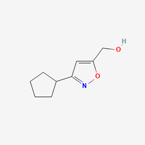 molecular formula C9H13NO2 B570917 (3-Cyclopentylisoxazol-5-yl)methanol CAS No. 121604-47-5