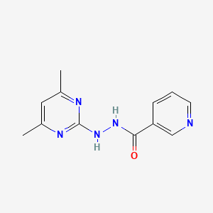 molecular formula C12H13N5O B5709171 N'-(4,6-dimethyl-2-pyrimidinyl)nicotinohydrazide 
