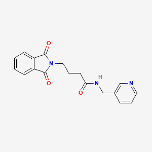 molecular formula C18H17N3O3 B5709184 4-(1,3-dioxo-1,3-dihydro-2H-isoindol-2-yl)-N-(3-pyridinylmethyl)butanamide 