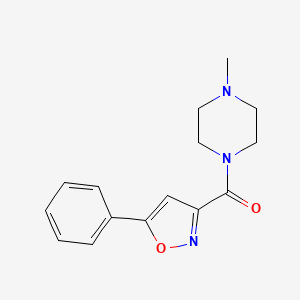 molecular formula C15H17N3O2 B5709192 1-methyl-4-[(5-phenyl-3-isoxazolyl)carbonyl]piperazine 