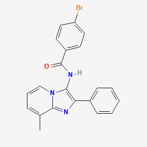 molecular formula C21H16BrN3O B5709200 4-bromo-N-(8-methyl-2-phenylimidazo[1,2-a]pyridin-3-yl)benzamide 