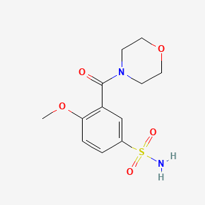 molecular formula C12H16N2O5S B5709210 4-methoxy-3-(morpholin-4-ylcarbonyl)benzenesulfonamide 
