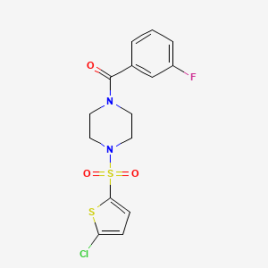 molecular formula C15H14ClFN2O3S2 B5709217 1-[(5-chloro-2-thienyl)sulfonyl]-4-(3-fluorobenzoyl)piperazine 