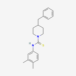 molecular formula C21H26N2S B5709222 4-benzyl-N-(3,4-dimethylphenyl)-1-piperidinecarbothioamide 