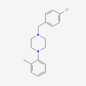 molecular formula C18H21ClN2 B5709240 1-(4-chlorobenzyl)-4-(2-methylphenyl)piperazine 