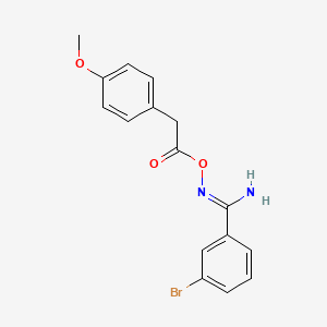 molecular formula C16H15BrN2O3 B5709241 3-bromo-N'-{[(4-methoxyphenyl)acetyl]oxy}benzenecarboximidamide 