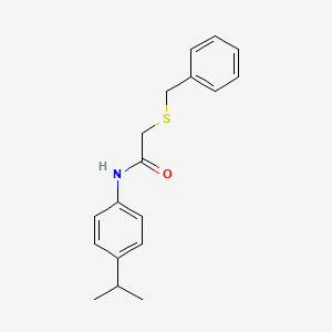 molecular formula C18H21NOS B5709261 2-(benzylthio)-N-(4-isopropylphenyl)acetamide 