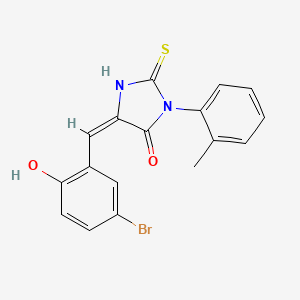 molecular formula C17H13BrN2O2S B5709272 5-(5-bromo-2-hydroxybenzylidene)-3-(2-methylphenyl)-2-thioxo-4-imidazolidinone 