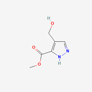 molecular formula C6H8N2O3 B570928 methyl 4-(hydroxymethyl)-1H-pyrazole-3-carboxylate CAS No. 124598-39-6