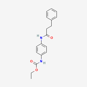 molecular formula C18H20N2O3 B5709282 ethyl {4-[(3-phenylpropanoyl)amino]phenyl}carbamate 