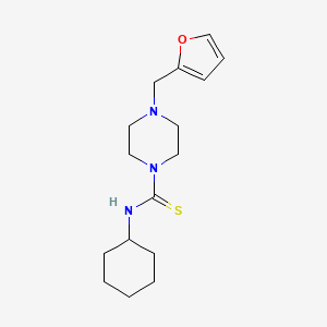 N-cyclohexyl-4-(2-furylmethyl)-1-piperazinecarbothioamide