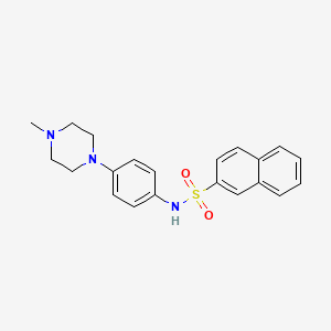 molecular formula C21H23N3O2S B5709293 N-[4-(4-methyl-1-piperazinyl)phenyl]-2-naphthalenesulfonamide 