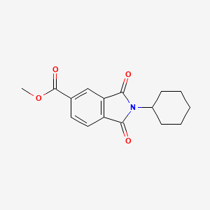 molecular formula C16H17NO4 B5709300 methyl 2-cyclohexyl-1,3-dioxo-5-isoindolinecarboxylate 