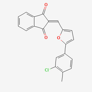 molecular formula C21H13ClO3 B5709337 2-{[5-(3-chloro-4-methylphenyl)-2-furyl]methylene}-1H-indene-1,3(2H)-dione 