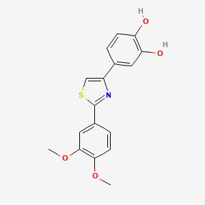 molecular formula C17H15NO4S B5709353 4-[2-(3,4-dimethoxyphenyl)-1,3-thiazol-4-yl]-1,2-benzenediol 