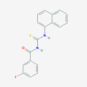 molecular formula C18H13FN2OS B5709398 3-fluoro-N-[(1-naphthylamino)carbonothioyl]benzamide 