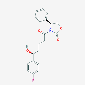 molecular formula C20H20FNO4 B057094 (4S)-3-[(5S)-5-(4-氟苯基)-5-羟基戊酰]-4-苯基-1,3-恶唑烷-2-酮 CAS No. 189028-95-3