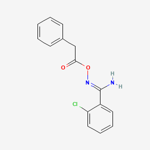 molecular formula C15H13ClN2O2 B5709402 2-chloro-N'-[(phenylacetyl)oxy]benzenecarboximidamide 