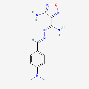 molecular formula C12H15N7O B5709404 4-amino-N'-[4-(dimethylamino)benzylidene]-1,2,5-oxadiazole-3-carbohydrazonamide 