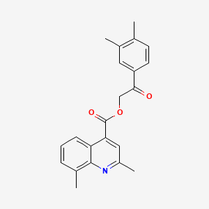 molecular formula C22H21NO3 B5709418 2-(3,4-dimethylphenyl)-2-oxoethyl 2,8-dimethyl-4-quinolinecarboxylate 