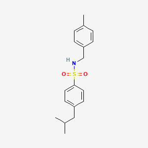 molecular formula C18H23NO2S B5709459 4-isobutyl-N-(4-methylbenzyl)benzenesulfonamide 