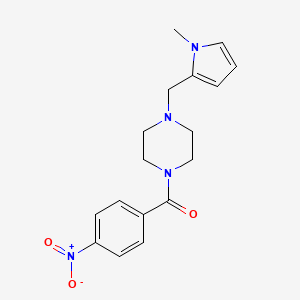 molecular formula C17H20N4O3 B5709477 1-[(1-methyl-1H-pyrrol-2-yl)methyl]-4-(4-nitrobenzoyl)piperazine 