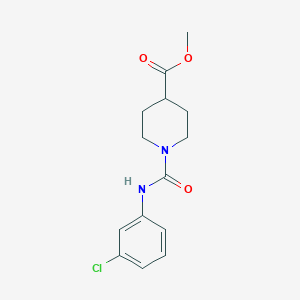 molecular formula C14H17ClN2O3 B5709514 methyl 1-{[(3-chlorophenyl)amino]carbonyl}-4-piperidinecarboxylate 