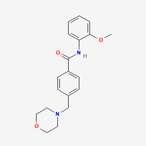 molecular formula C19H22N2O3 B5709525 N-(2-methoxyphenyl)-4-(4-morpholinylmethyl)benzamide 