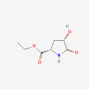 molecular formula C7H11NO4 B570954 (2S,4S)-Ethyl 4-hydroxy-5-oxopyrrolidine-2-carboxylate CAS No. 115223-51-3