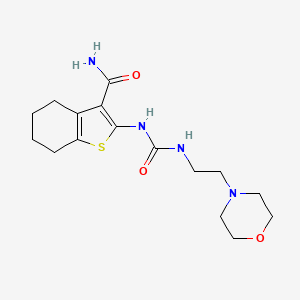 molecular formula C16H24N4O3S B5709540 2-[({[2-(4-morpholinyl)ethyl]amino}carbonyl)amino]-4,5,6,7-tetrahydro-1-benzothiophene-3-carboxamide 