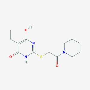 5-ethyl-6-hydroxy-2-{[2-oxo-2-(1-piperidinyl)ethyl]thio}-4(3H)-pyrimidinone