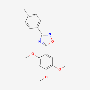molecular formula C18H18N2O4 B5709586 3-(4-methylphenyl)-5-(2,4,5-trimethoxyphenyl)-1,2,4-oxadiazole 