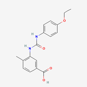 molecular formula C17H18N2O4 B5709616 3-({[(4-ethoxyphenyl)amino]carbonyl}amino)-4-methylbenzoic acid 
