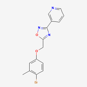 3-{5-[(4-bromo-3-methylphenoxy)methyl]-1,2,4-oxadiazol-3-yl}pyridine