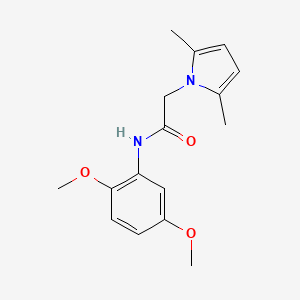 molecular formula C16H20N2O3 B5709629 N-(2,5-dimethoxyphenyl)-2-(2,5-dimethyl-1H-pyrrol-1-yl)acetamide 