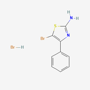 molecular formula C9H8Br2N2S B570963 5-Bromo-4-phenyl-1,3-thiazol-2-amine hydrobromide CAS No. 113511-22-1