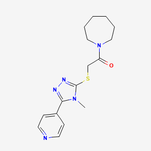 1-({[4-methyl-5-(4-pyridinyl)-4H-1,2,4-triazol-3-yl]thio}acetyl)azepane