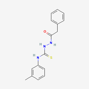 molecular formula C16H17N3OS B5709633 N-(3-methylphenyl)-2-(phenylacetyl)hydrazinecarbothioamide 