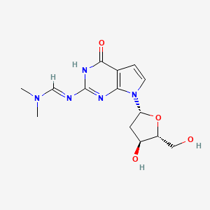 molecular formula C14H19N5O4 B570964 N2-(Dimethylaminomethylidene)-7-deaza-2'-deoxyguanosine CAS No. 111902-68-2
