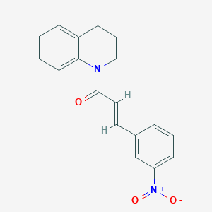 molecular formula C18H16N2O3 B5709662 1-[3-(3-nitrophenyl)acryloyl]-1,2,3,4-tetrahydroquinoline 