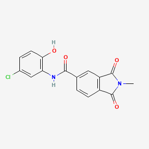 molecular formula C16H11ClN2O4 B5709676 N-(5-chloro-2-hydroxyphenyl)-2-methyl-1,3-dioxo-5-isoindolinecarboxamide 