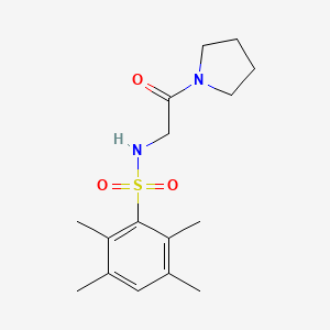molecular formula C16H24N2O3S B5709732 2,3,5,6-tetramethyl-N-[2-oxo-2-(1-pyrrolidinyl)ethyl]benzenesulfonamide 