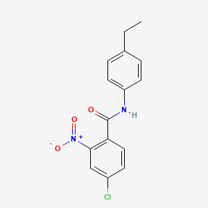 molecular formula C15H13ClN2O3 B5709750 4-chloro-N-(4-ethylphenyl)-2-nitrobenzamide 