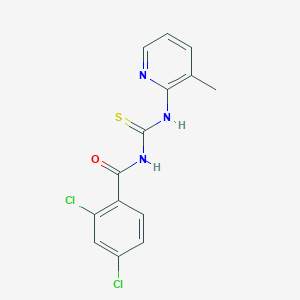 molecular formula C14H11Cl2N3OS B5709752 2,4-dichloro-N-{[(3-methyl-2-pyridinyl)amino]carbonothioyl}benzamide 