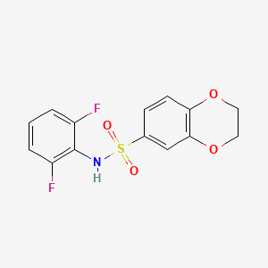 molecular formula C14H11F2NO4S B5709781 N-(2,6-difluorophenyl)-2,3-dihydro-1,4-benzodioxine-6-sulfonamide 