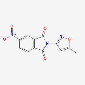 molecular formula C12H7N3O5 B5709790 2-(5-methyl-3-isoxazolyl)-5-nitro-1H-isoindole-1,3(2H)-dione 